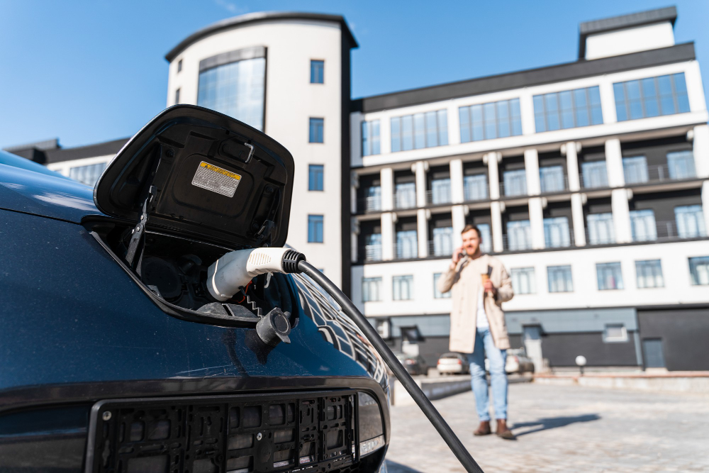 Hotel with EV Chargers