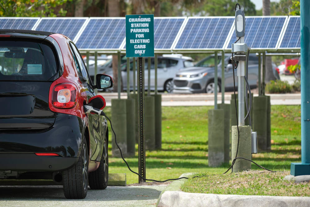 A designated charging station for EVs