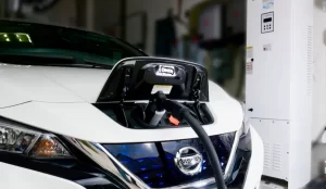 Pecan Street Nissan Leaf plugged in garage